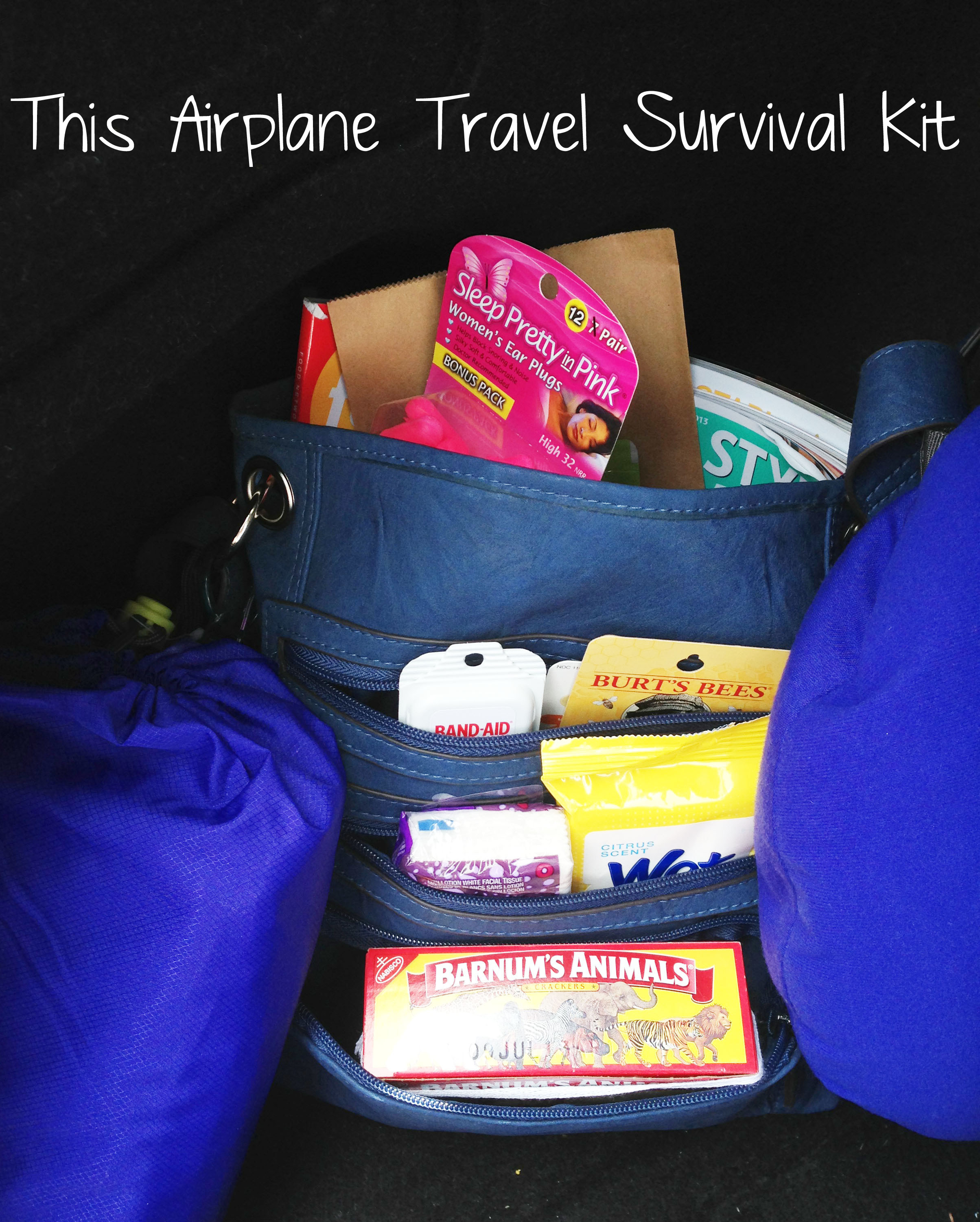 Airplane Travel Survival Kit (Great Gift for Overseas Travelers